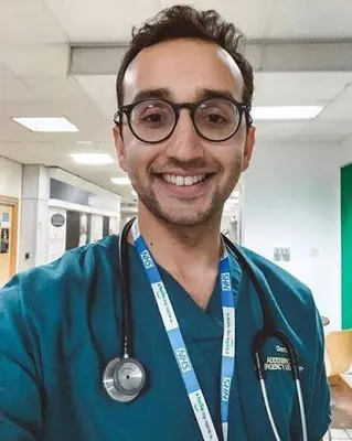Ali Abdaal during his work as an NHS doctor, published by Lifestyle Business Academy.