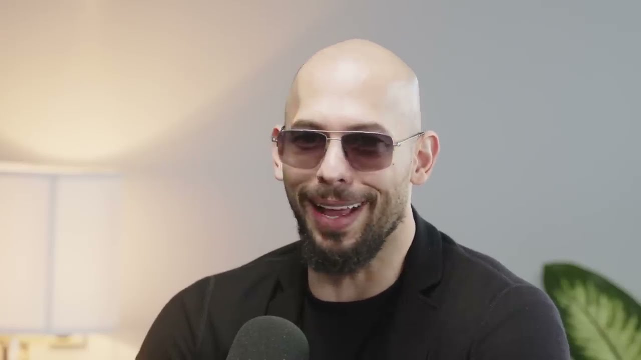 Andrew Tate in a recorded appearance.