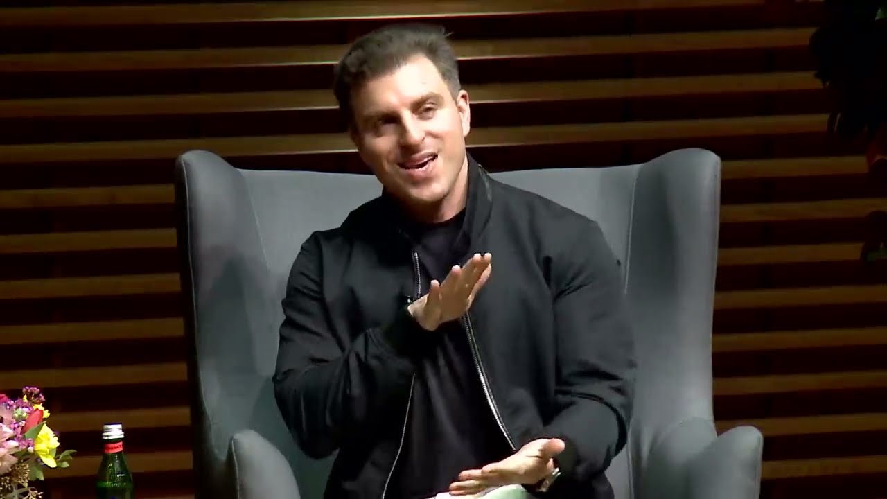 Brian Chesky in a recorded appearance.