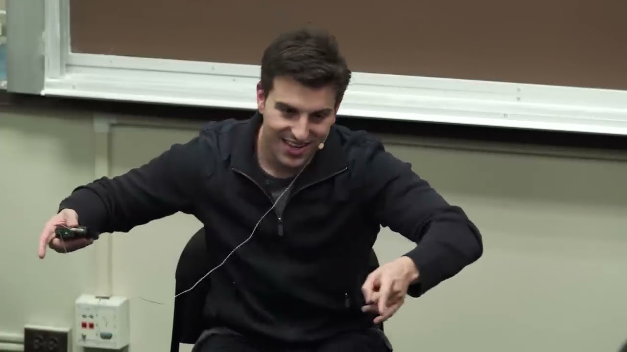 Brian Chesky in a recorded appearance.
