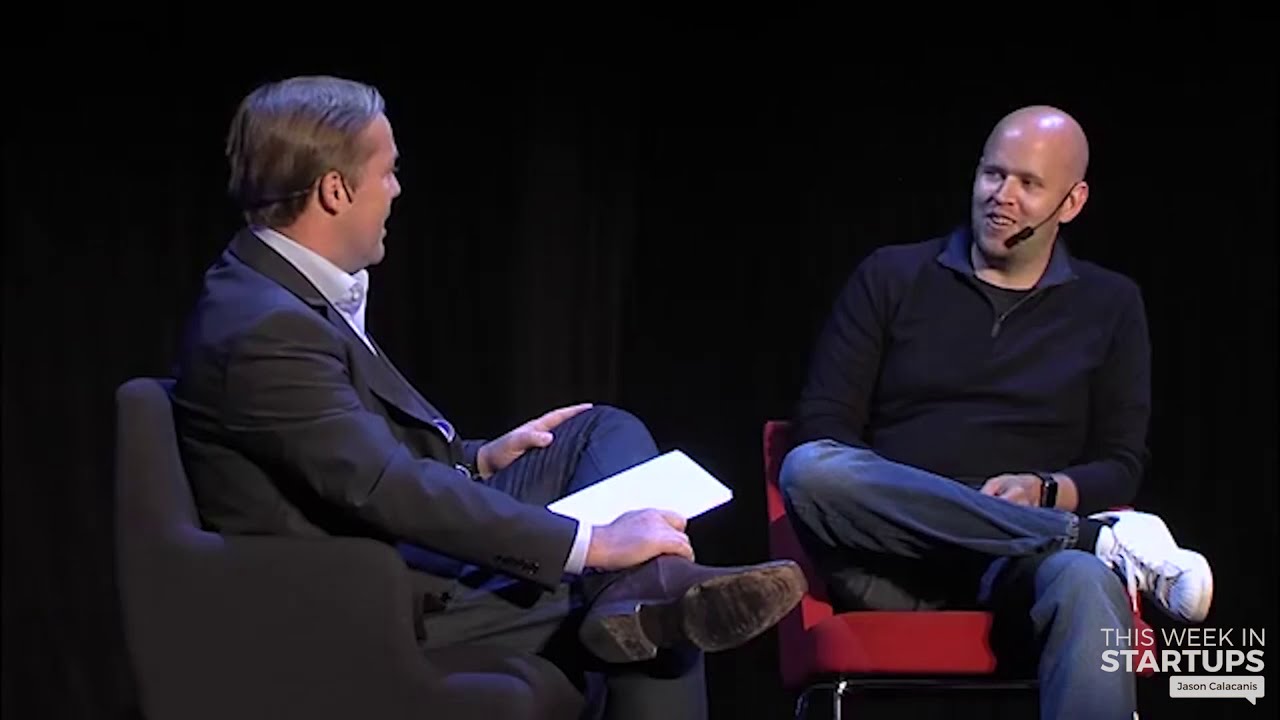 Daniel Ek in a recorded appearance.