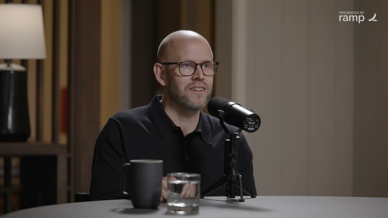 Daniel Ek in a recorded appearance.