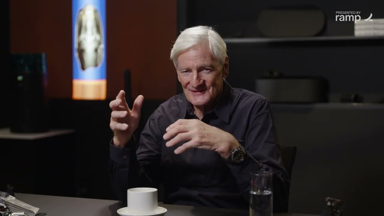 James Dyson in a recorded appearance.