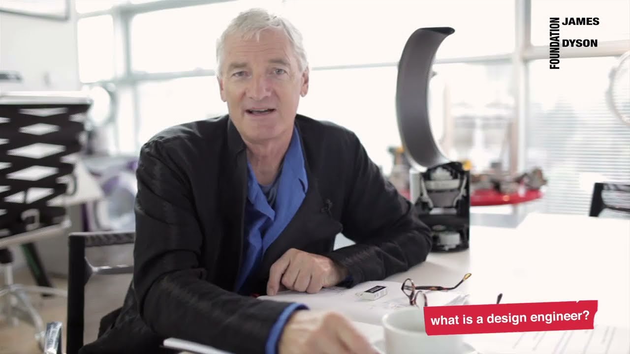James Dyson in a recorded appearance.