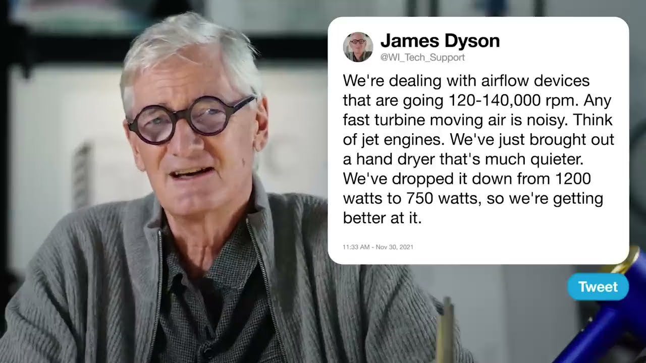 James Dyson during an interview.