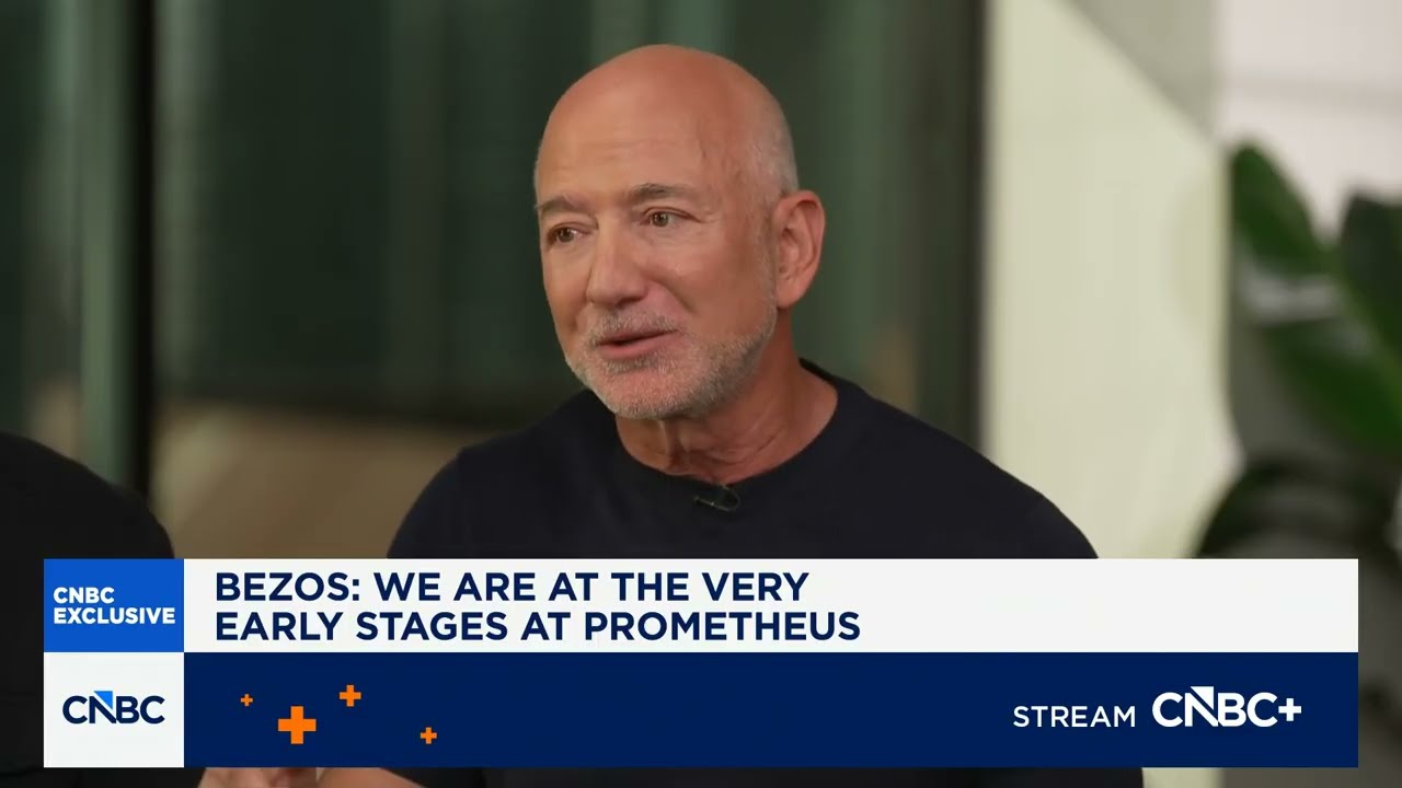Jeff Bezos in a recorded appearance.
