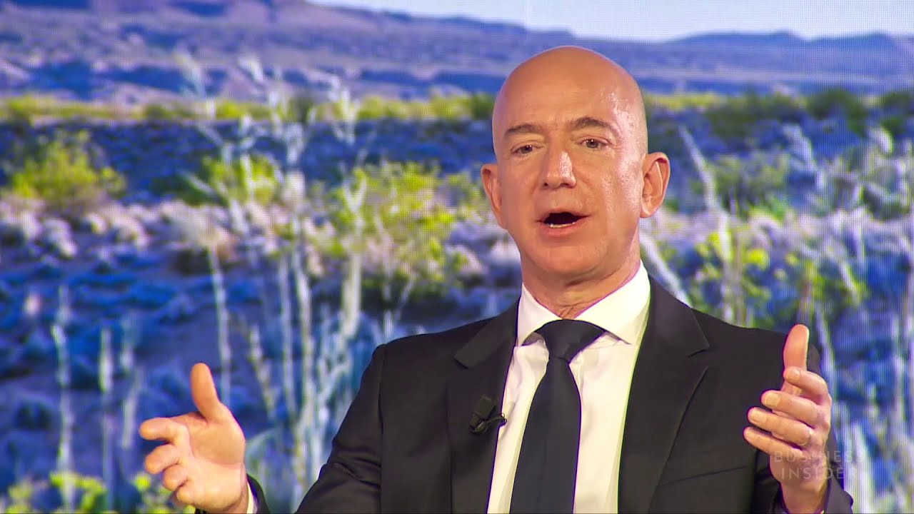 Jeff Bezos in a recorded appearance.