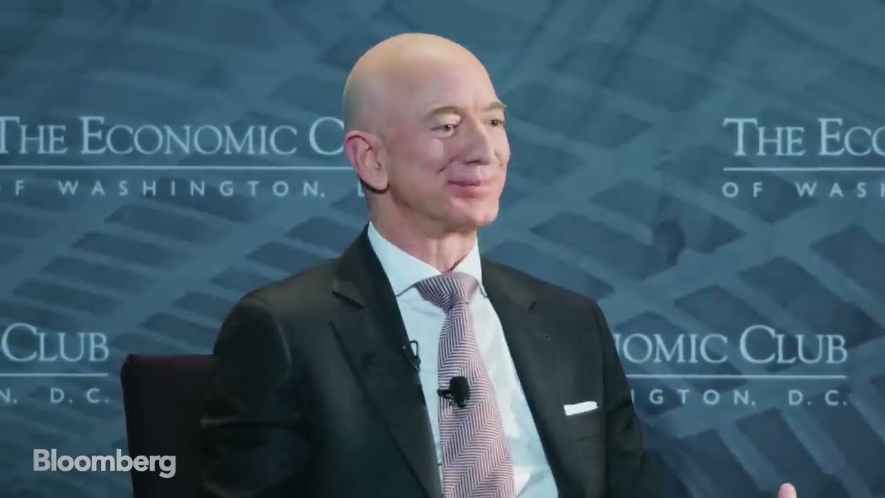 Jeff Bezos in a recorded appearance.