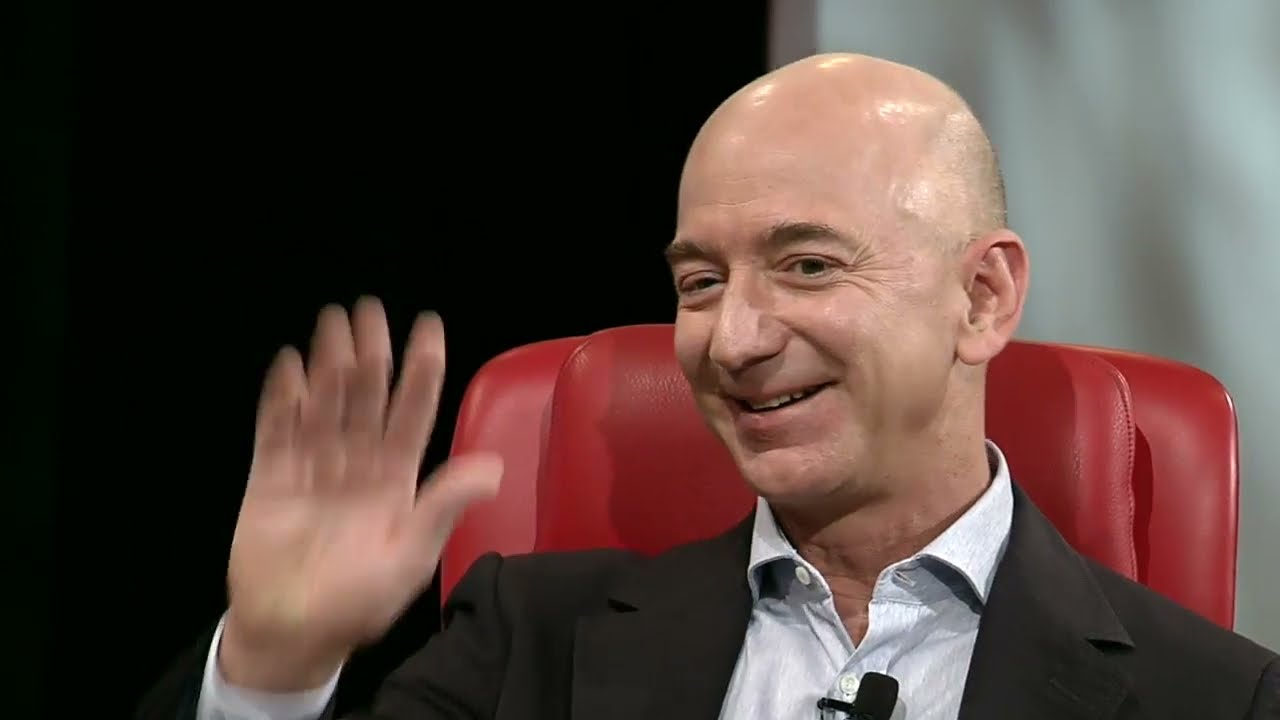 Jeff Bezos in a recorded appearance.