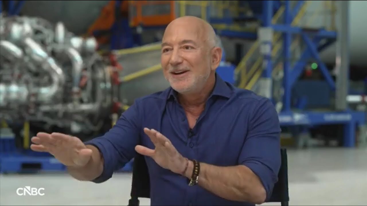Jeff Bezos in a recorded appearance.