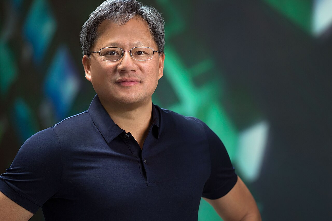 Jensen Huang in a photograph shared through Wikimedia Commons.
