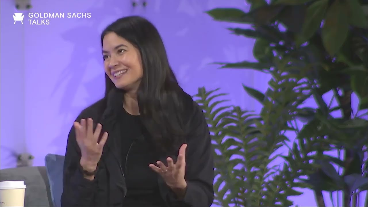 Melanie Perkins in a recorded appearance.
