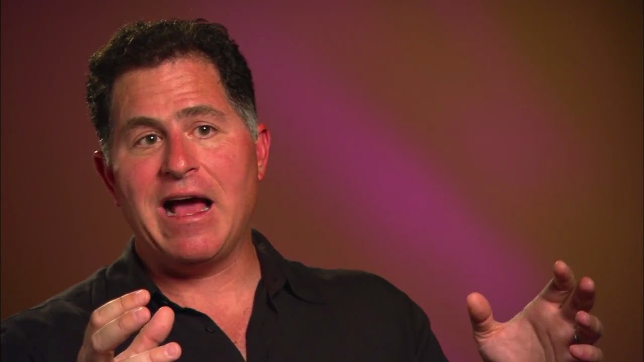 Michael Dell in a recorded appearance.