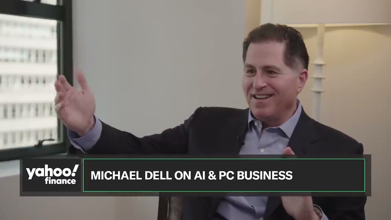 Michael Dell in a recorded appearance.