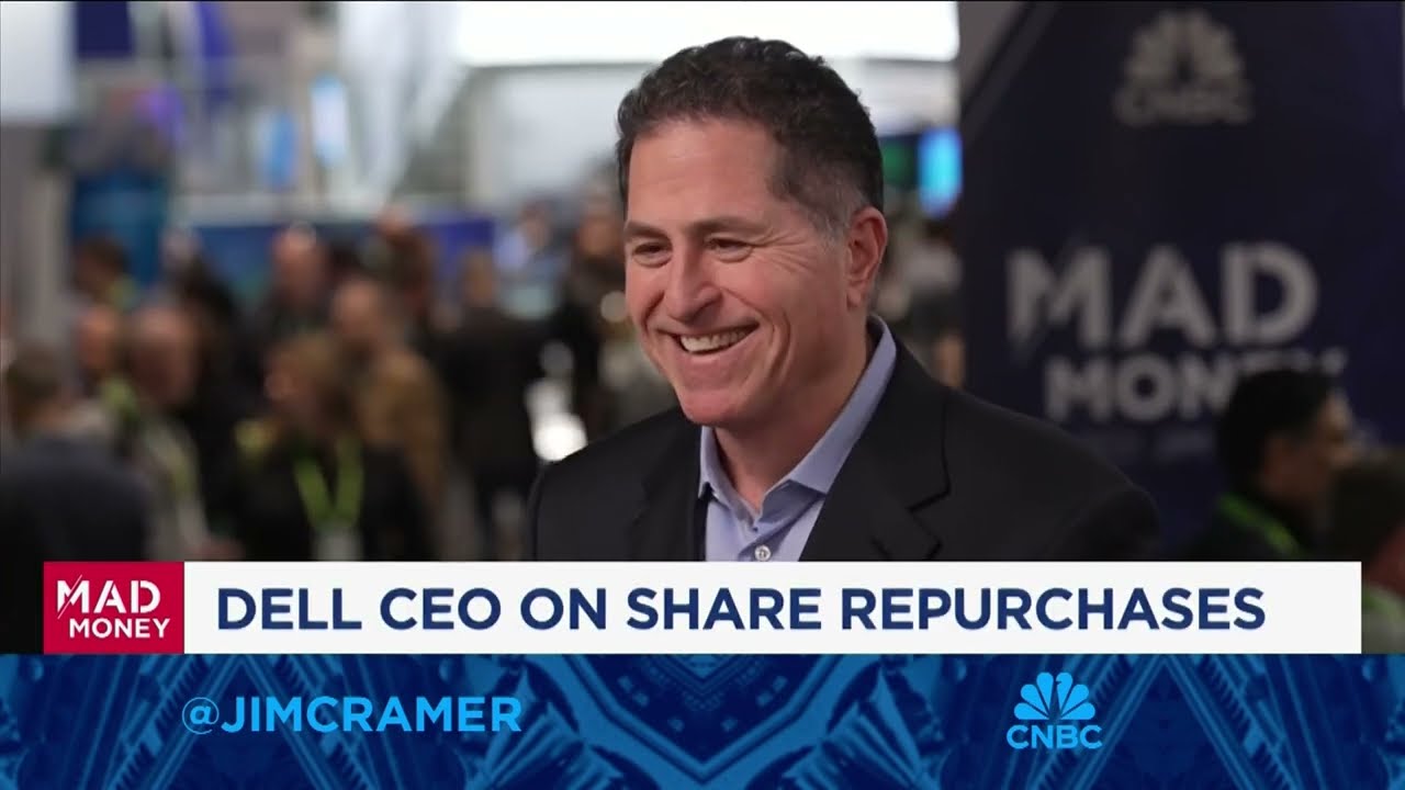 Michael Dell in a recorded appearance.