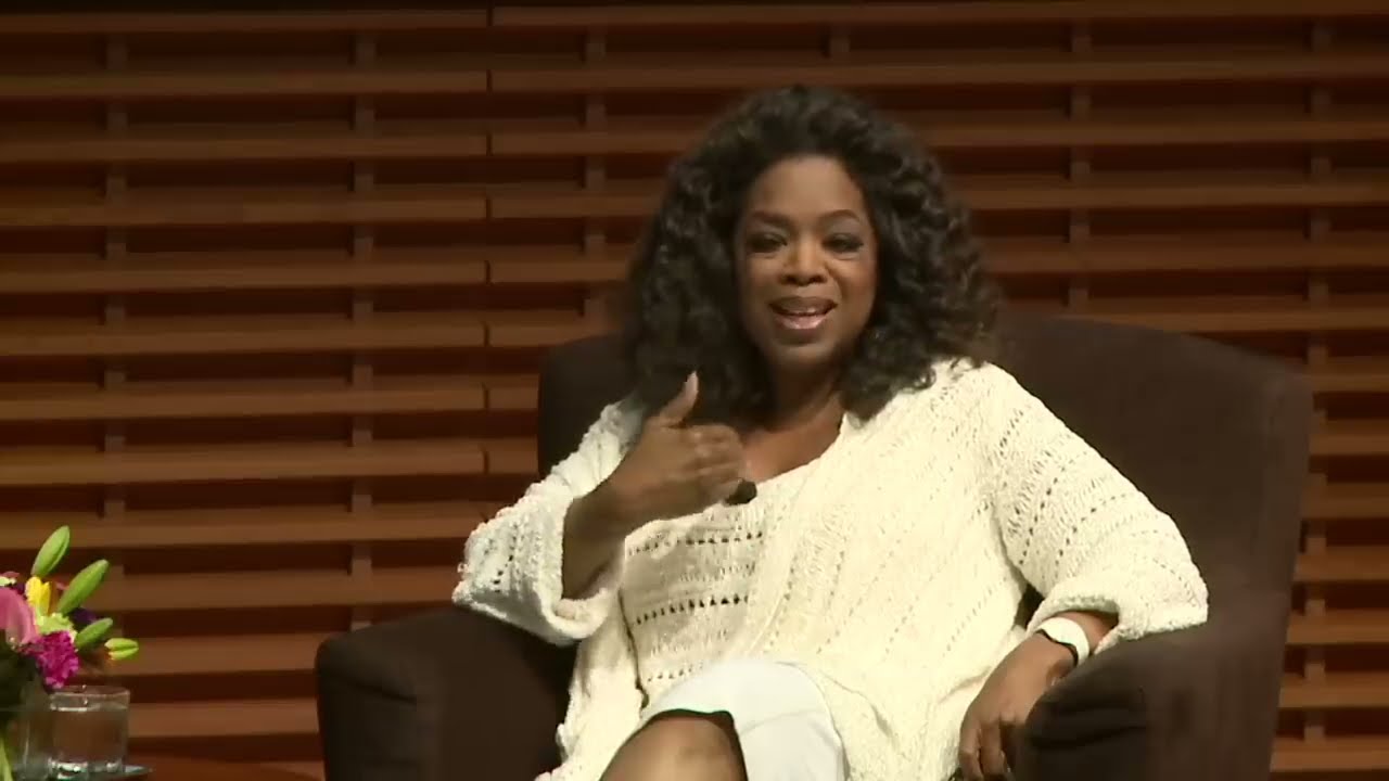 Oprah Winfrey in a recorded appearance.