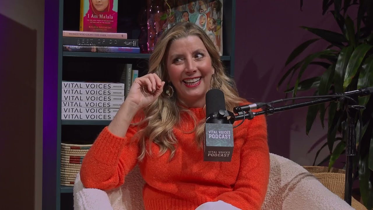 Sara Blakely in a recorded appearance.
