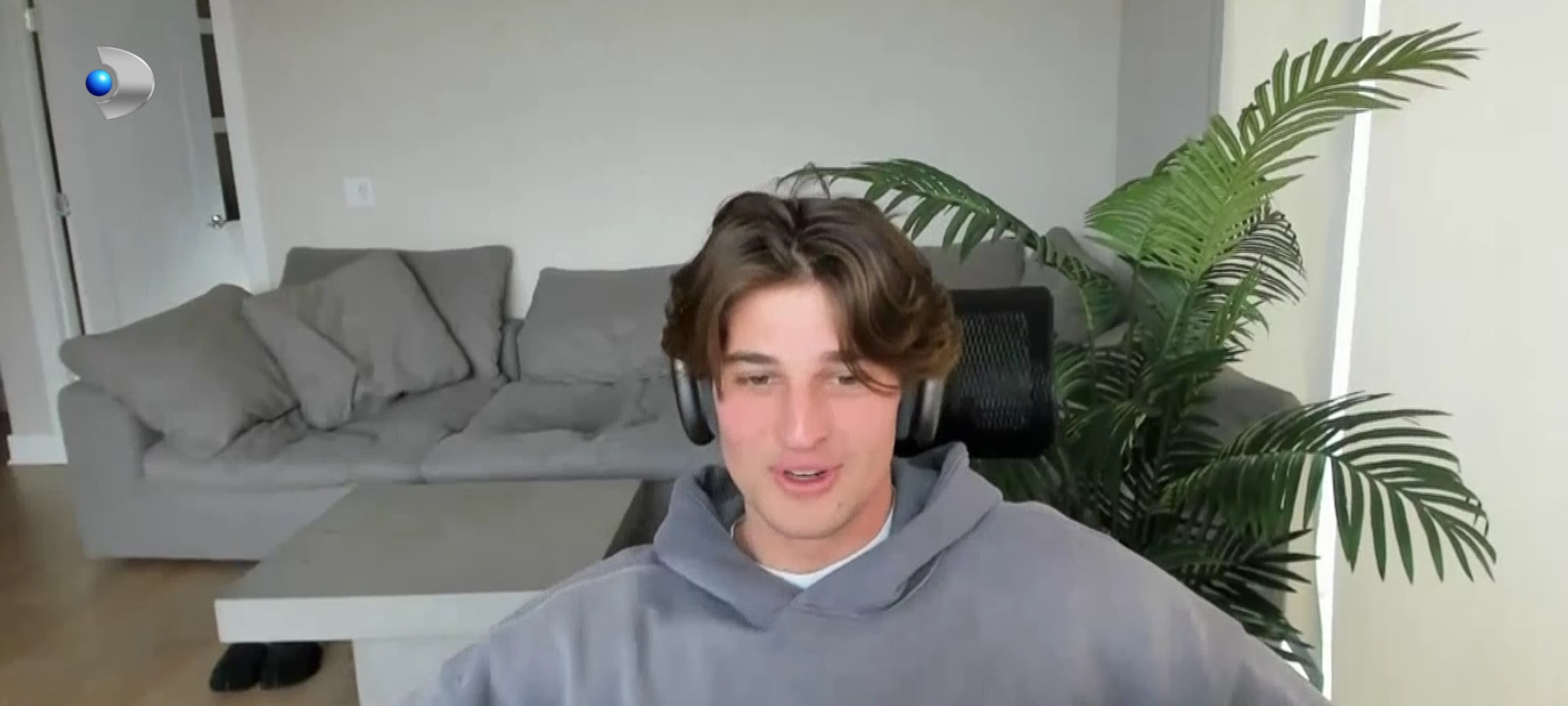 Sebastian Ghiorghiu during a recorded appearance shown by Kanal D.