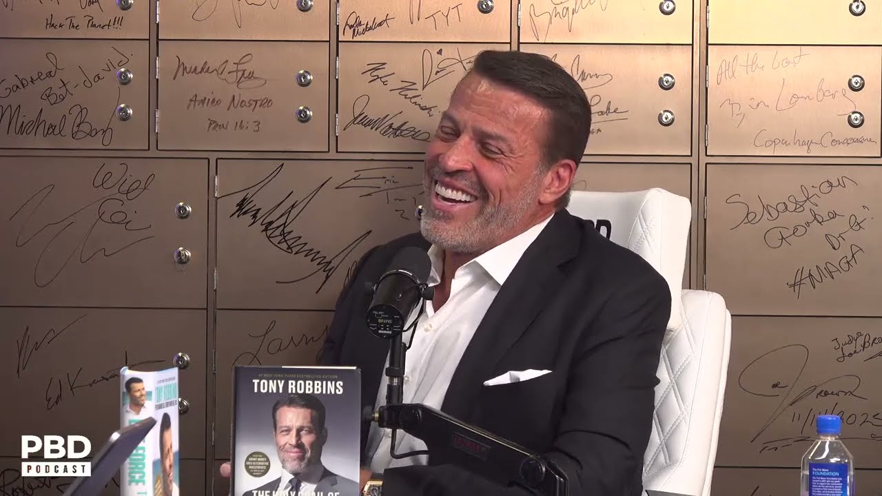 Tony Robbins in a recorded appearance.